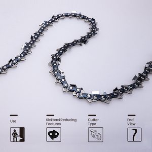 3/8".050"/.058"/.063" FULL CHISEL CHAIN